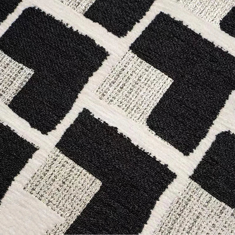 DecorBites™ Geometric Texture Black Gold Cushion Cover for Elegant Living Room Decor