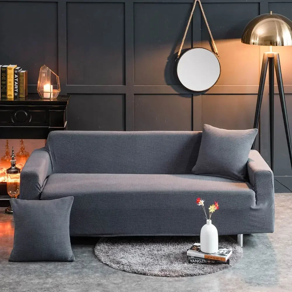 DecorBites™ 3D Quilted Sofa Cover: Soft Cozy Stretch Spandex Couch Slipcover