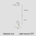 Nordic Adjustable Wood & Iron Pendant Light