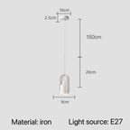 Nordic Adjustable Wood & Iron Pendant Light