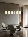 DecorBites™ Art Deco White Acrylic Chandeliers: Elegant Indoor Living Room Lamps