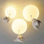 Polar Bear Resin Pendant Light for Kids Spaces