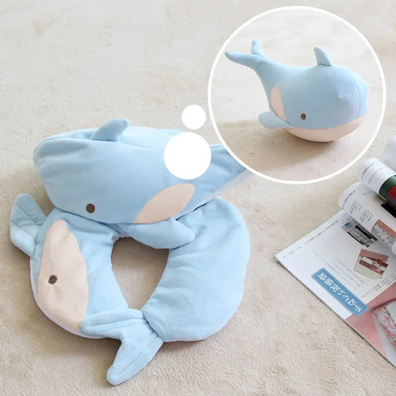 DecorBites™ Cute Plush Animal Neck Pillow for Comfortable Travel & Office Rest