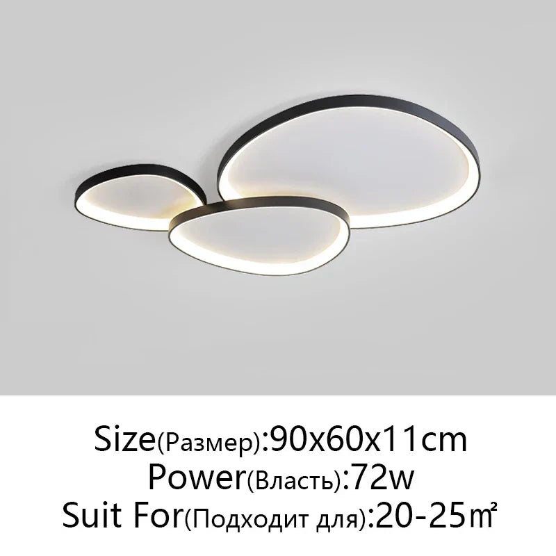 DecorBites™ ثريا LED: وحدة إضاءة داخلية عصرية لغرفة النوم والمطبخ وغرفة المعيشة