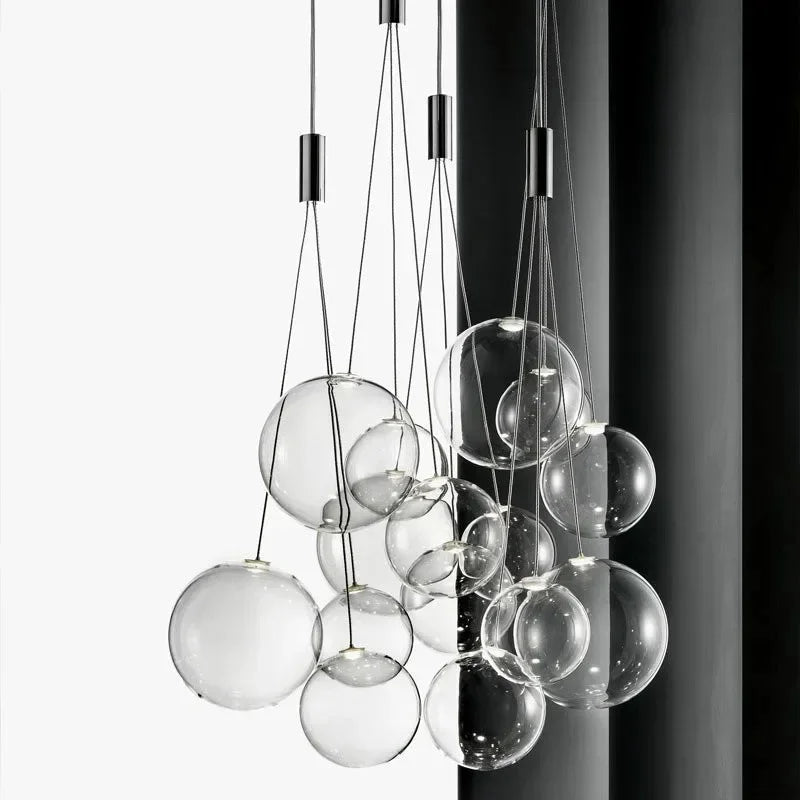 DecorBites™ Glass Ball LED Pendant Lamps: Stylish Lighting for Kitchen, Bedroom, Living & Dining Room