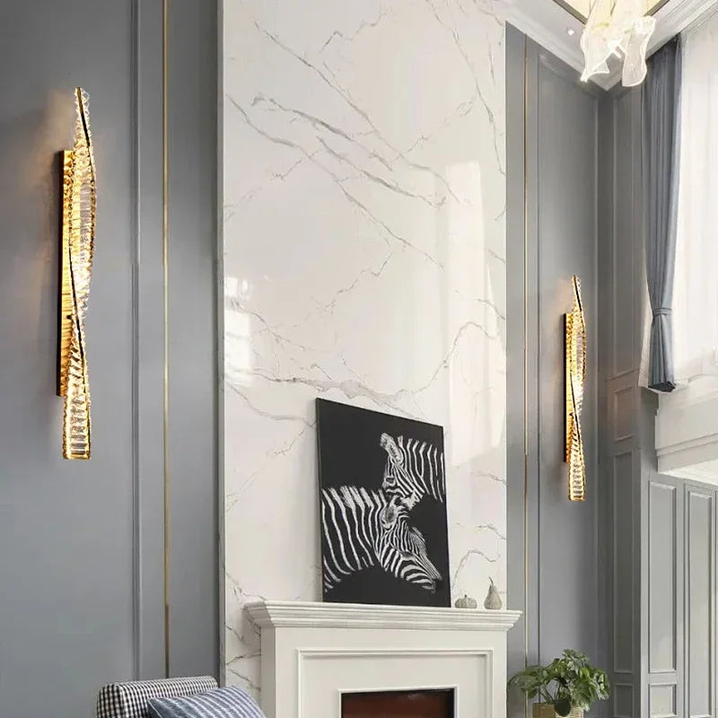 DecorBites™ Crystal LED Wall Lamp for Luxury Bedroom and Living Room Lighting