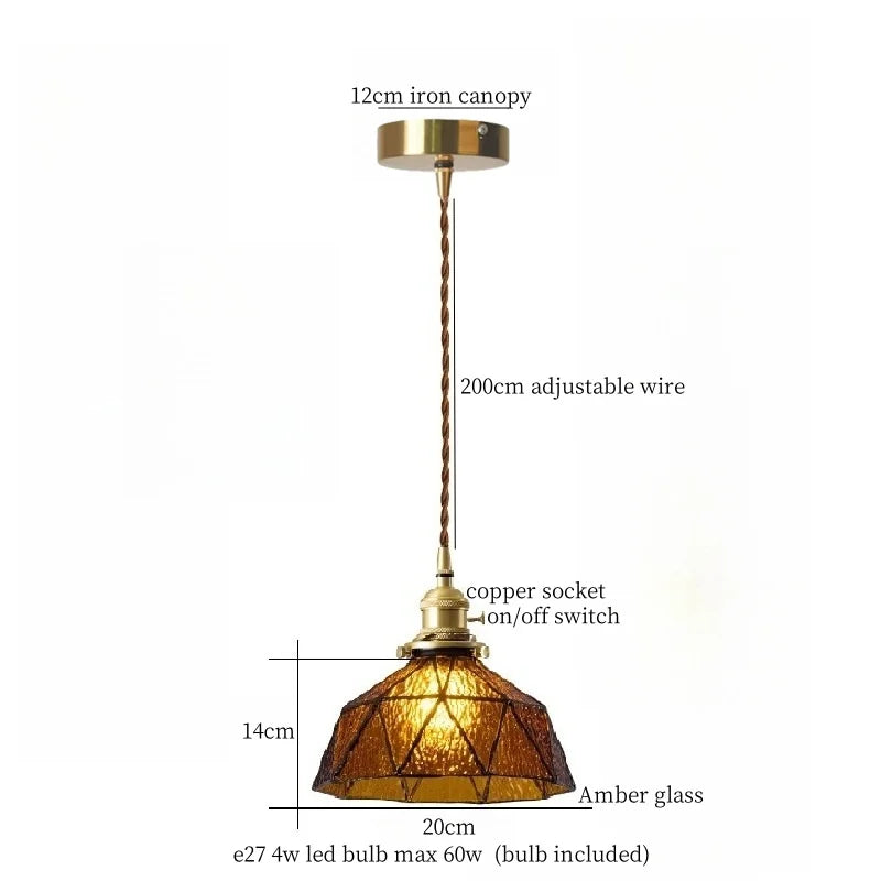 DecorBites™ Cream Glass LED Pendant Lamp - Nordic Minimalist Brass Hanging Light