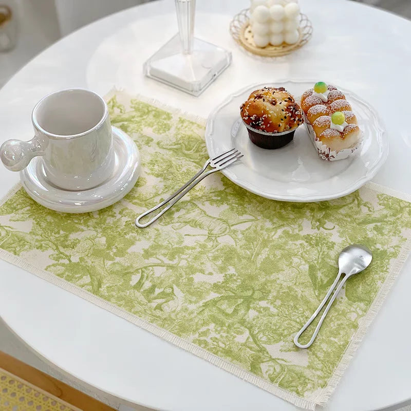 مفارش طاولة الطعام من الكتان القطني DecorBites™ - عازلة للماء والحرارة للمطبخ