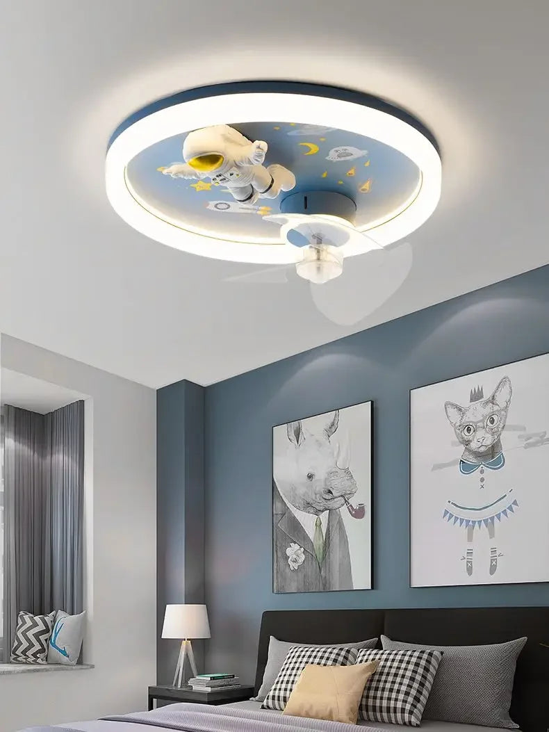 DecorBites™ Astronaut Kids Ceiling Fan Light - Modern Minimalist Boy and Girl Room Fixture