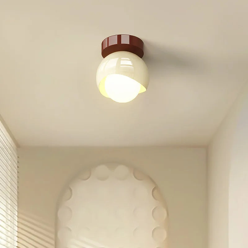 DecorBites™ Glass Iron LED Ceiling Lamp Light Fixtures Modern Home Decoration