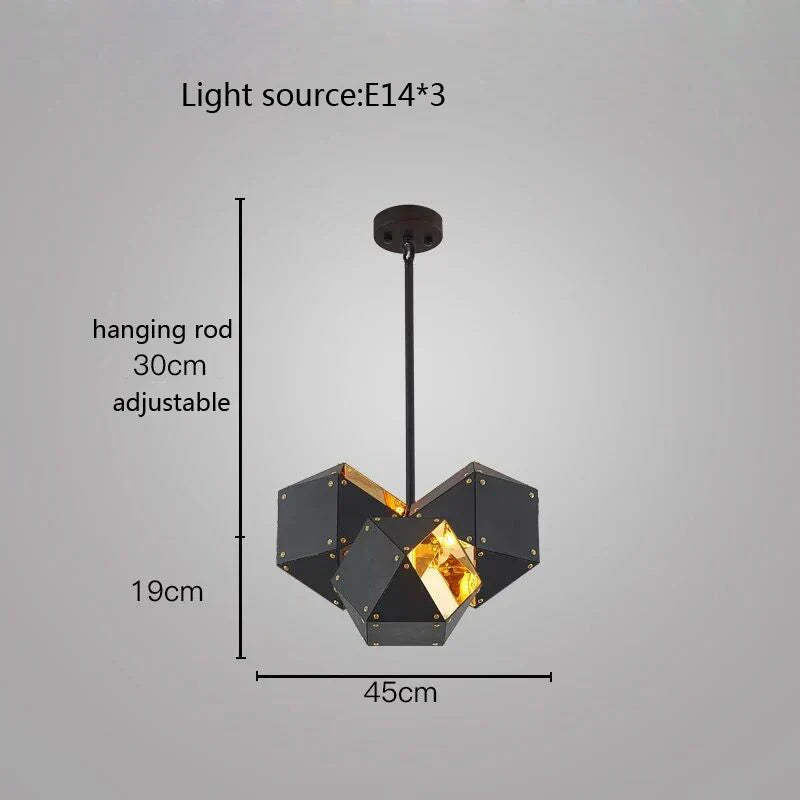DecorBites™ Cube LED Pendant Light: Art Deco Hanging Lamp for All-Match Style