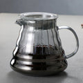 DecorBites™ Glass Coffee Carafe, 600ml Pour Over Pot with Rubber Lid