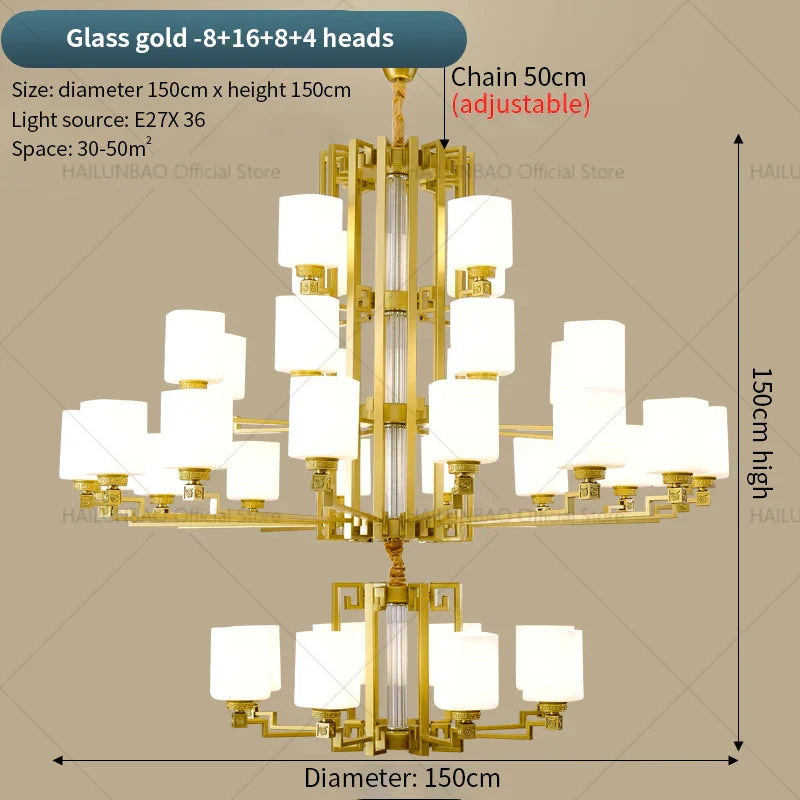 2024 New Duplex Villa Chandelier: DecorBites™ High Jump Floor Hollow Lamps Lighting