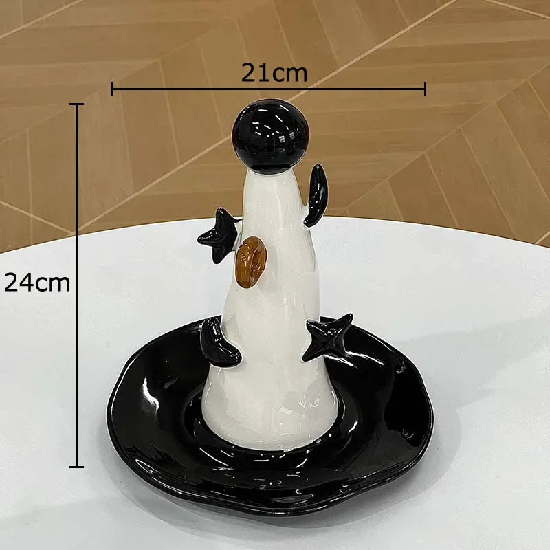 "DecorBites™ Magician Hat Jewelry Display Stand Decorative Shelves Earrings Necklace Holder"