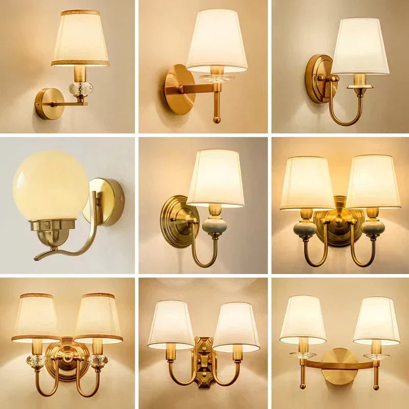 DecorBites™ Cloth Cover Wall Light for Bedroom, Living Room, Restaurant, and Corridor