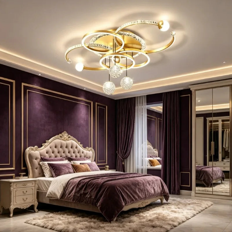 Modern Iron Acrylic Dimmable LED Pendant Light