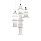 Nordic Wabi-Sabi White Silk Pendant Light