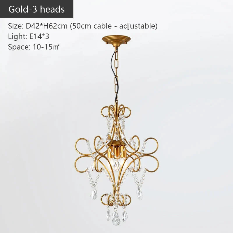 DecorBites™ Iron Crystal Chandelier: Modern Industrial Luxury for Home Lighting