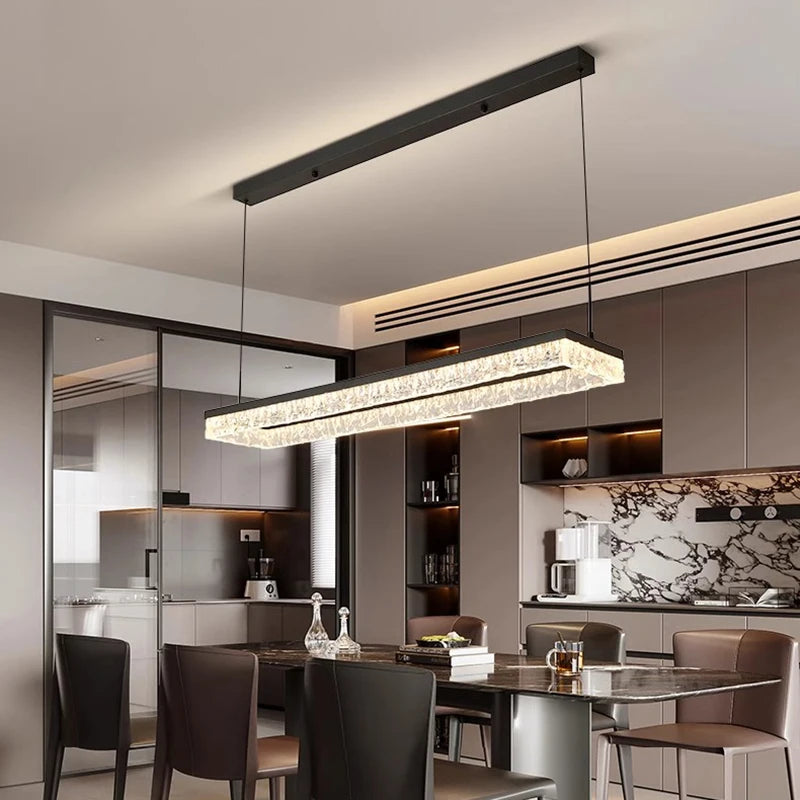 Modern Iron and Acrylic Dimmable Pendant Light