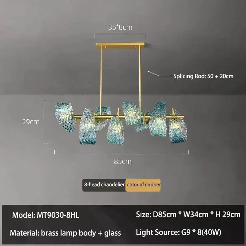 DecorBites™ ثريا سقف فاخرة بإضاءة LED على شكل أوراق النحاس للمنزل وغرفة النوم وغرفة الطعام