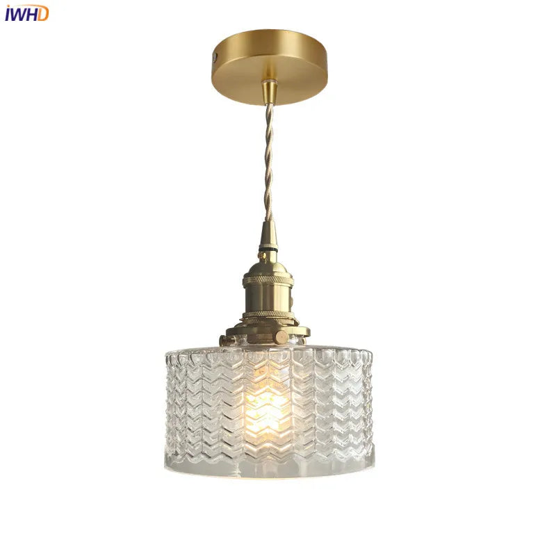 مصباح تعليق مودرن DecorBites™ LED زجاجي أخضر مع حامل نحاسي