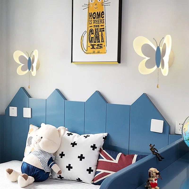 DecorBites™ Butterfly Girl Cartoon Children Room Lamp with Energy-Saving LED for Bedroom