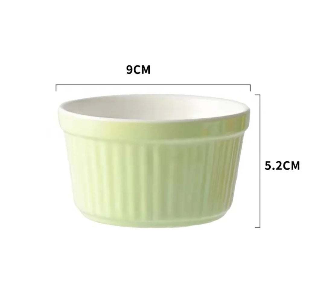 DecorBites™ Ceramic Baking Bowl 3.5 Inch High Temp Resistant Dessert Pudding Bowl