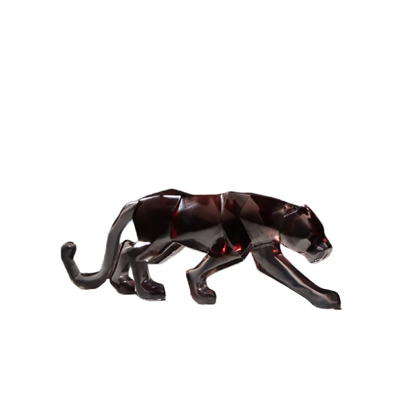 DecorBites™ Leopard Cheetah Resin Animal Sculptures for Home Decor