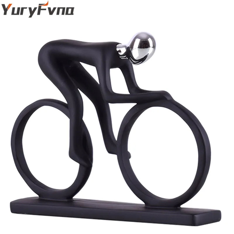 DecorBites™ Cyclist Sculpture Figurine Abstract Art Home Decor Champion Athlete
