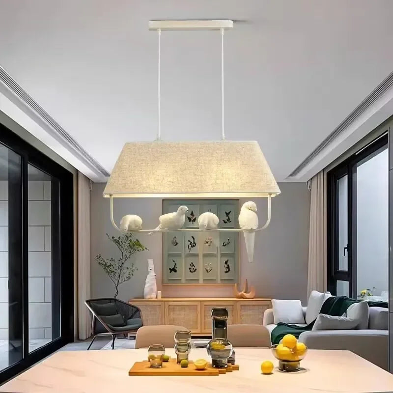 DecorBites™ Bird Cloth Chandelier Ceiling Light - Creative Pendant, Dining Room & Home Decor