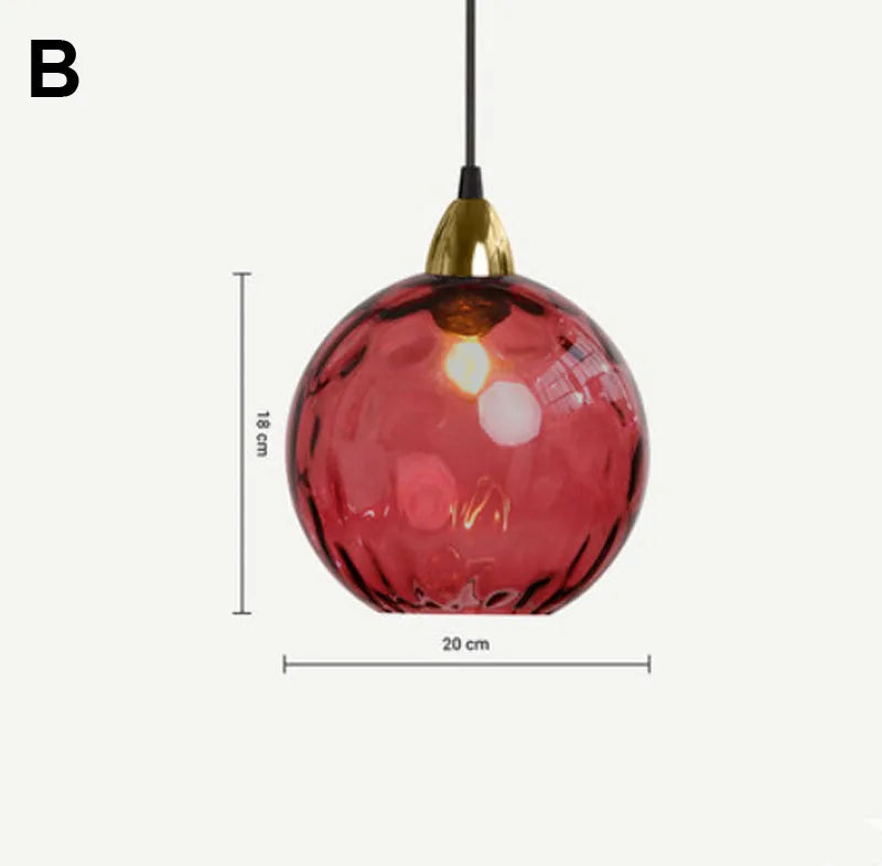 DecorBites™ Glass Ball Lustre Pendant Lights - Modern Nordic Design for Kitchen, Bedroom, or Restaurant