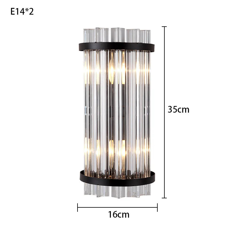DecorBites™ Crystal Luxury Wall Lamp for Modern Bedroom, Living Room, Staircase - LED Indoor Lighting