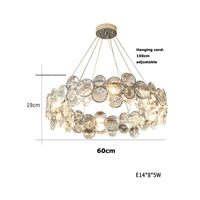DecorBites™ Crystal Magic Ring Pendant Light for Dinning Room