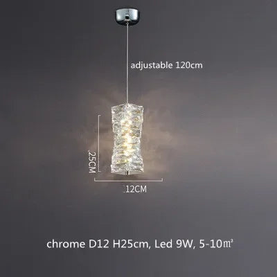 مصابيح قلادة LED كريستالية من DecorBites™ | مصباح حلقي معلق قابل للتعتيم | تركيبات ديكور فاخرة حديثة