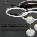 Modern Iron and Acrylic LED Pendant Chandelier