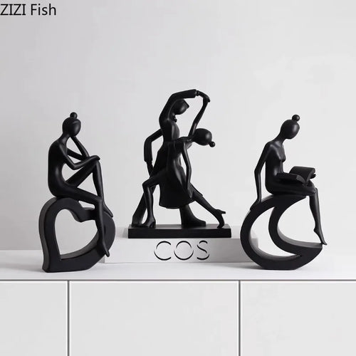 Sculpture Figures Abstraites Moderne Minimaliste Décoration de Chambre Artisanat DécorBites™ Esthétique