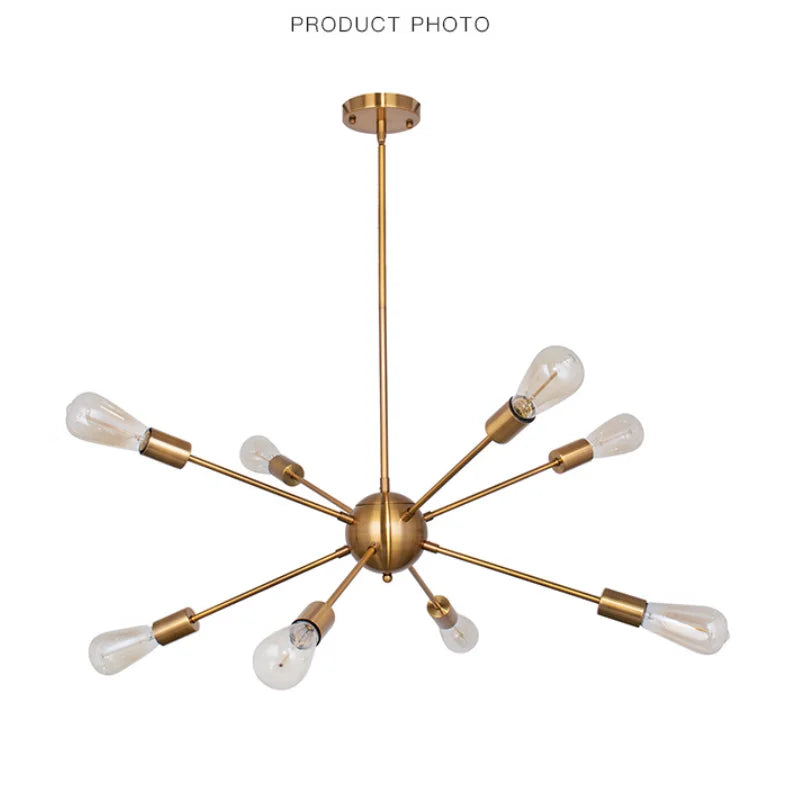DecorBites™ Gold Satellite Pendant LED Ceiling Lamp for Modern Living Room & Kitchen Decor