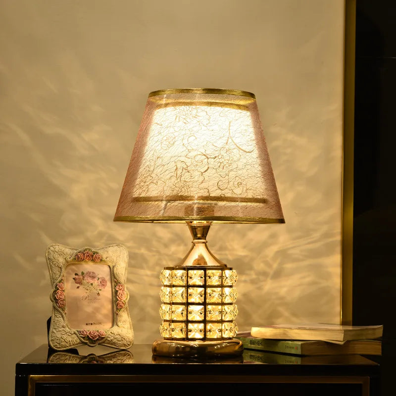 DecorBites™ Crystal Table Lamp: Elegant European Style Home Decor and Wedding Gift