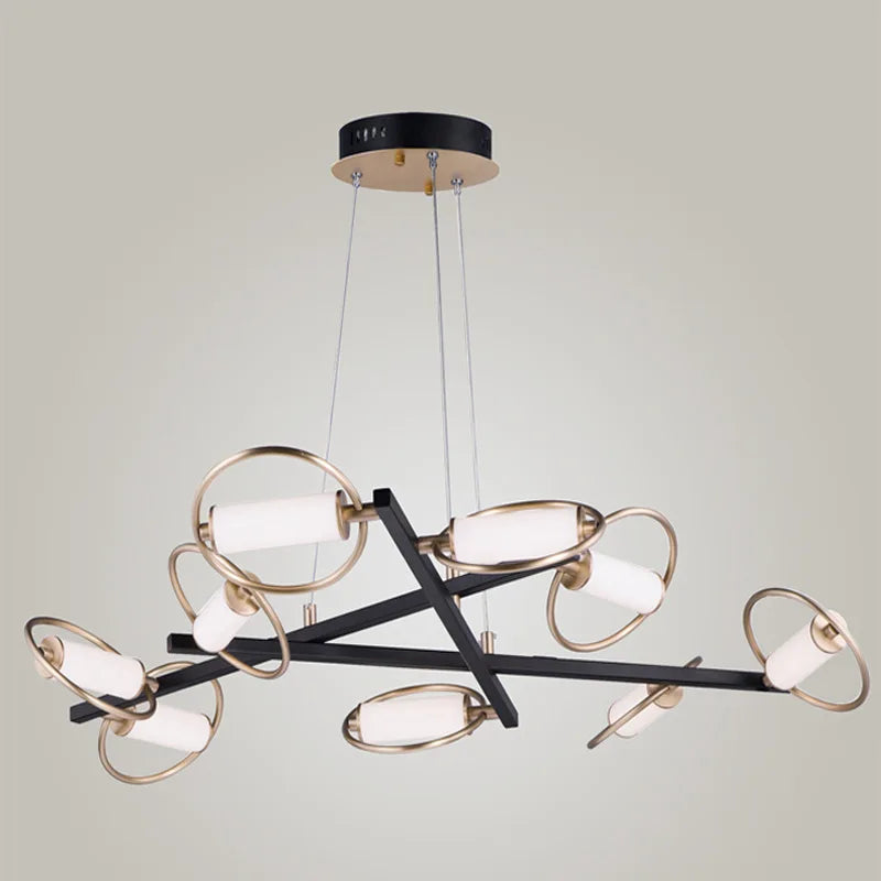 ثريا سقف دائرية الشكل LED من DecorBites™ لديكور المنزل - إضاءة معلقة عصرية لغرفة المعيشة وغرفة الطعام
