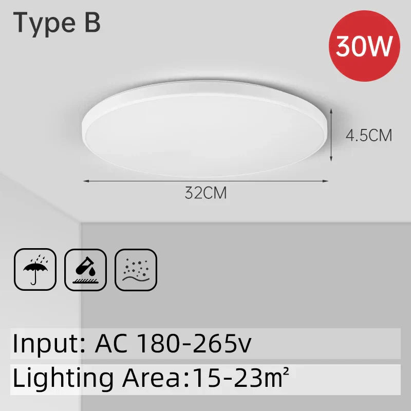 مصباح لوح الثريا السقفية LED من DecorBites™ لإضاءة ديكور المنزل