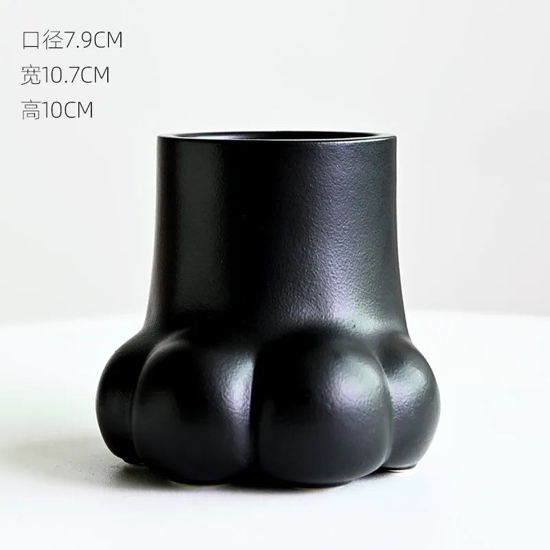 DecorBites™ Cute Cartoon Cat Claw Ceramic Vase Home Decoration