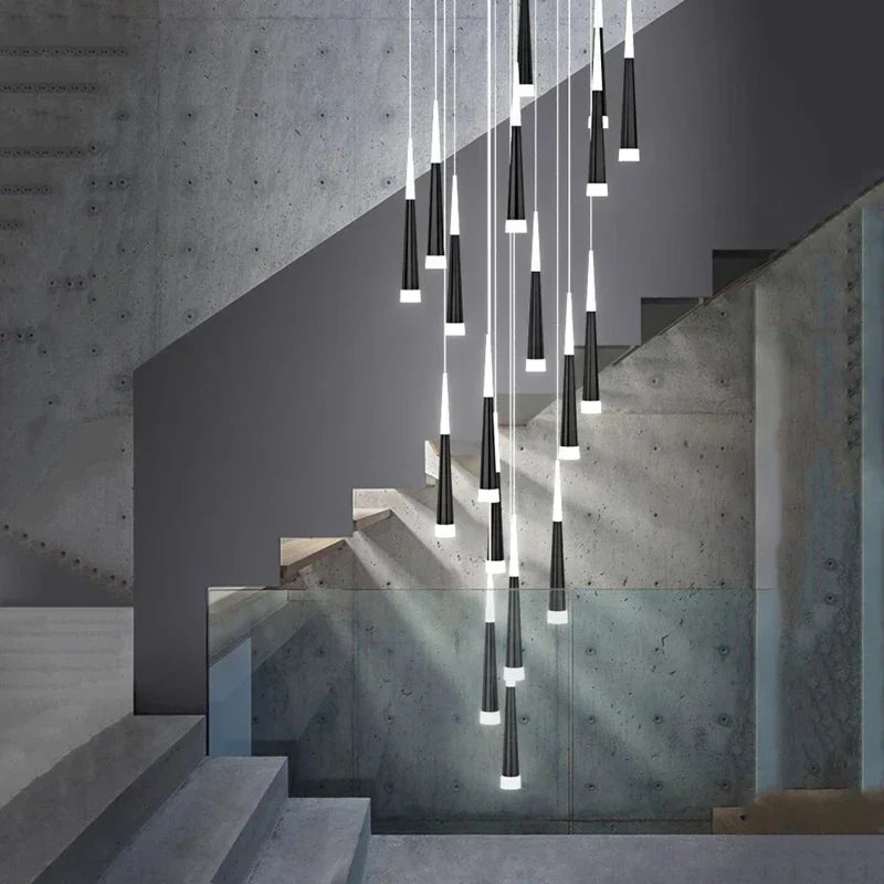 DecorBites™ Elegant LED Ring Chandelier for Living Room Bedroom Kitchen Staircase Lighting