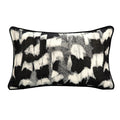 DecorBites™ Abstract Monochrome Jacquard Lumbar Pillow Cover for Chic Studio & Home Decor