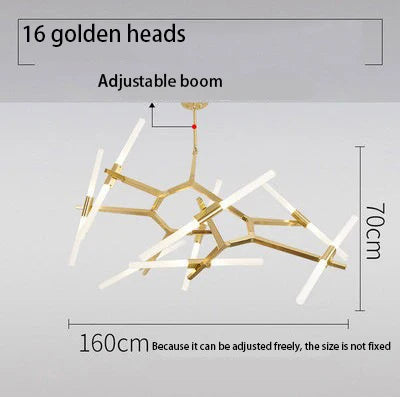 ثريا ديكور بايتس™ LED: قلادة سقف حديثة باللونين الذهبي والأسود للمطبخ وغرفة الطعام وغرفة المعيشة وغرفة النوم