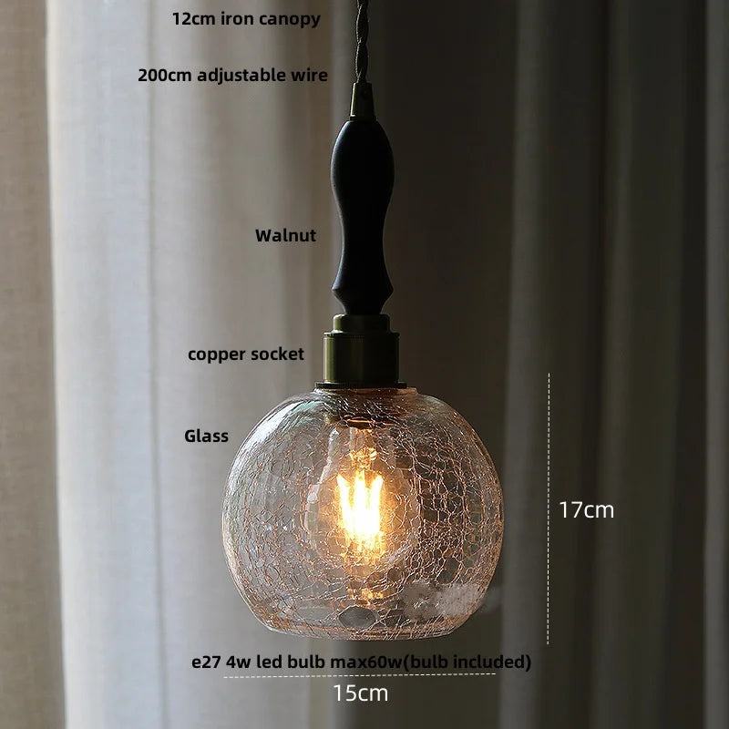 DecorBites™ Clear Glass LED Pendant Lamp for Dining Coffee Restaurantr Aisle - Modern Nordic Design