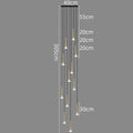 DecorBites™ Crystal LED Chandelier: Luxury Pendant Light, Staircase Suspension Luminaire, Indoor Hanging Lamps