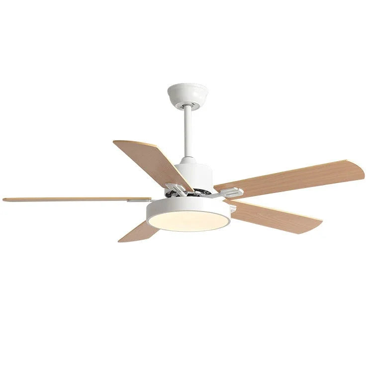 DecorBites™ 56" Wooden LED Ceiling Fan with Pure Copper Motor & 5-Blade Light