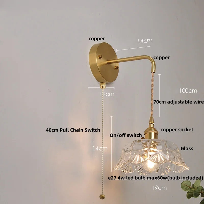 DecorBites™ Clear Glass LED Wall Light - Modern Nordic Design