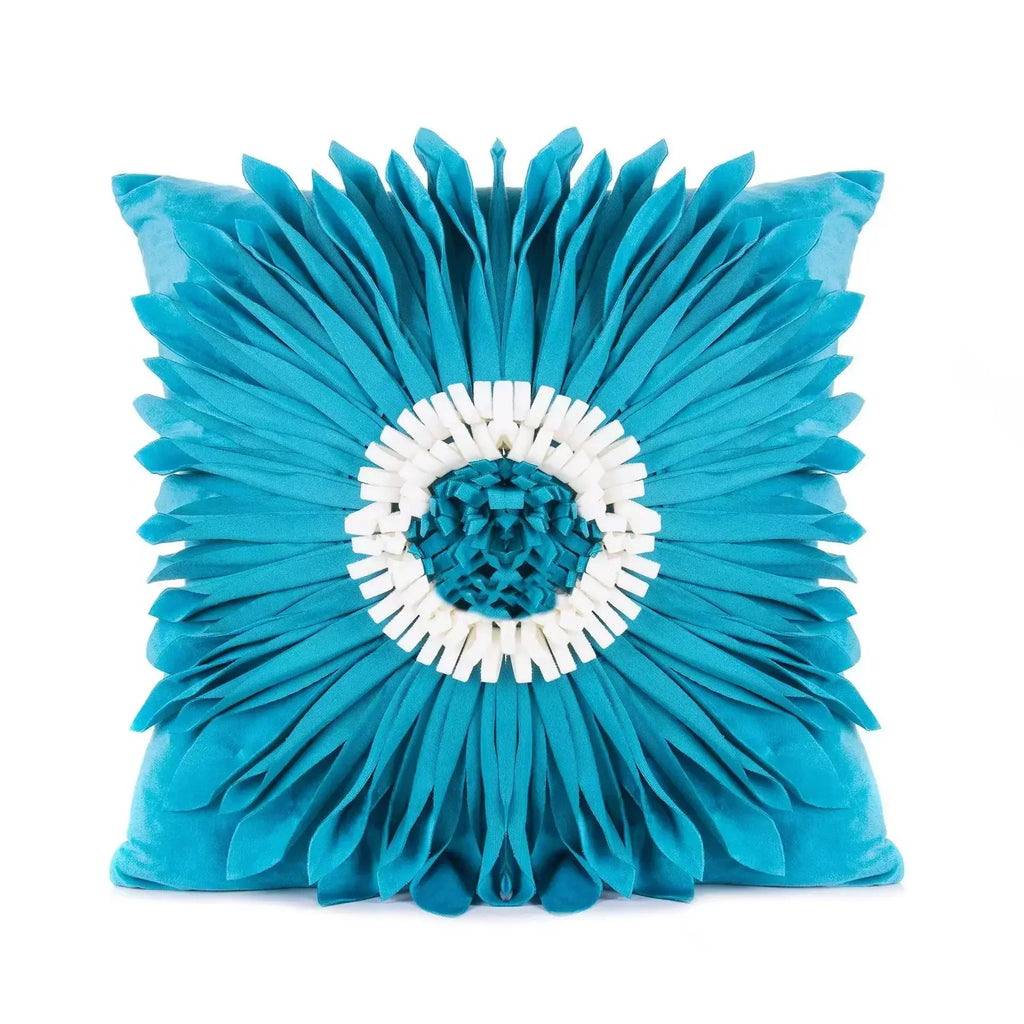 DecorBites™ Geometric Waves Tufted Pillow Covers with Embroidered Tassels