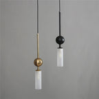Nordic Gold and Black Glass Pendant Light